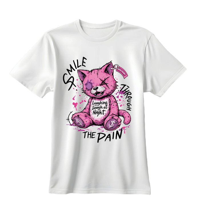 KOSZULKA-KOT-RÓŻOWY